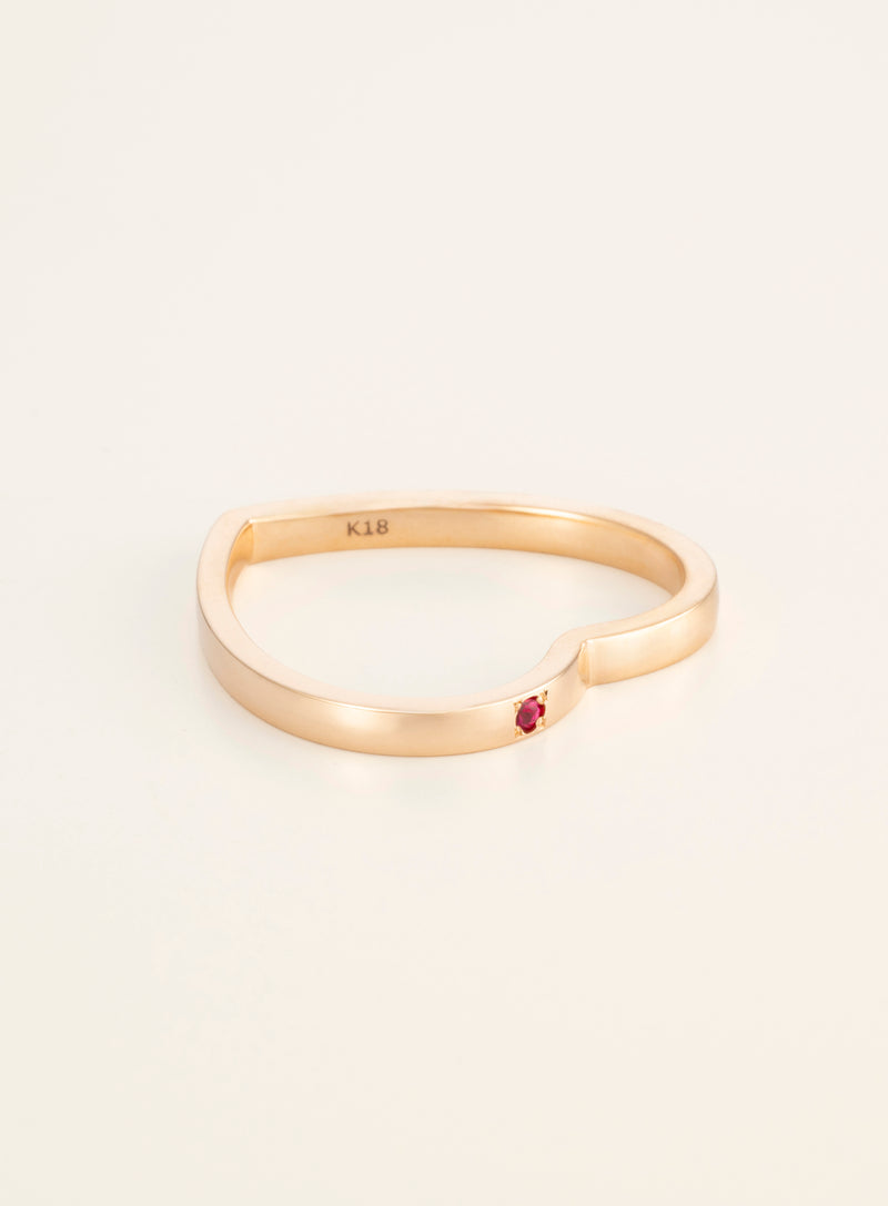 Heart K18 Ring [Funny Series]