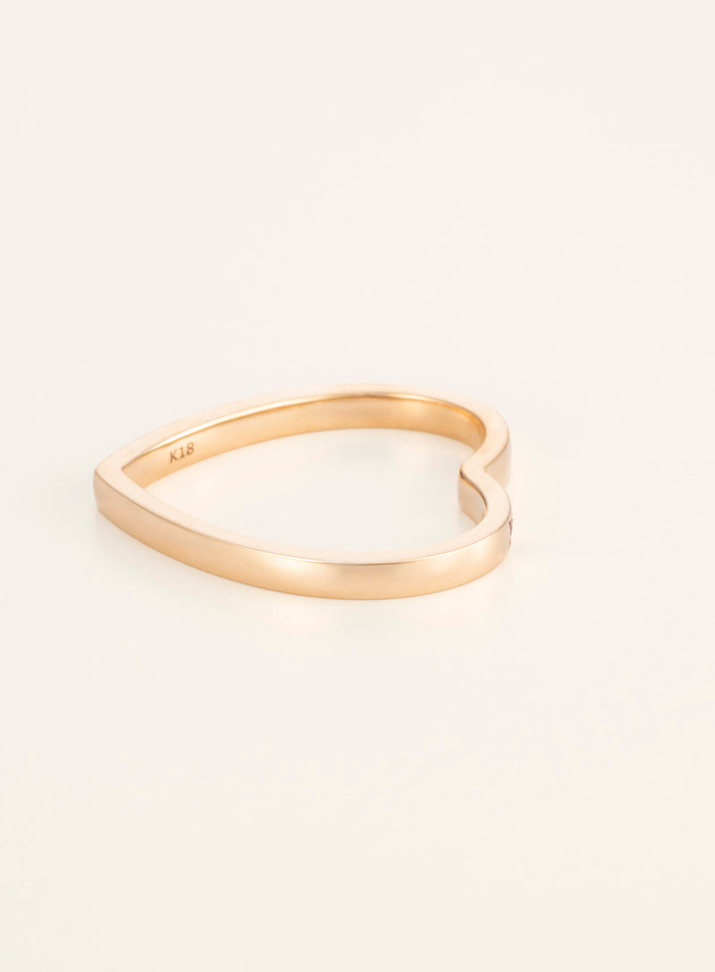 Heart K18 Ring [Funny Series]