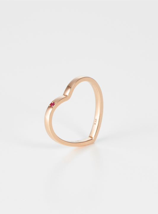 Heart K18 Ring [Funny Series]